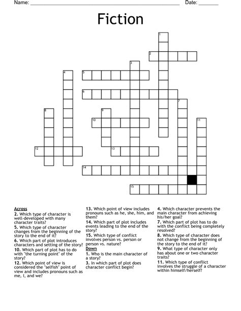 fiction crossword|fictional frome crossword.